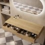 1200mm Wood Effect Wall Hung Double Countertop Vanity Unit - Lugo
