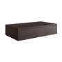 800mm Walnut Wood Effect Wall Hung Countertop Vanity Unit - Lugo