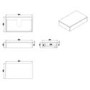 800mm Walnut Wood Effect Wall Hung Countertop Vanity Unit - Lugo