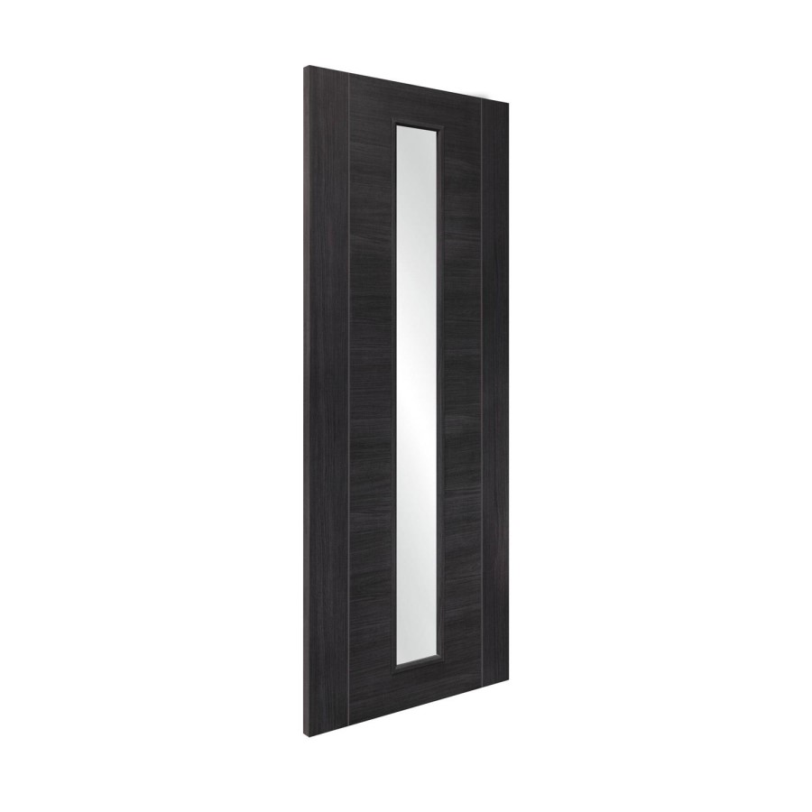 Internal Grey Laminate Glazed Door with Clear Glass - Pre-Finished - 1981 x 610 x 35mm - Forli - XL Joinery