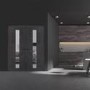 Internal Grey Laminate Glazed Door with Clear Glass - Pre-Finished - 1981 x 610 x 35mm - Forli - XL Joinery
