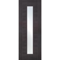 Internal Grey Laminate Glazed Door with Clear Glass - Pre-Finished - 1981 x 610 x 35mm - Palermo - XL Joinery