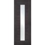 Internal Grey Laminate Glazed Door with Clear Glass - Pre-Finished - 1981 x 610 x 35mm - Palermo - XL Joinery