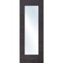 Internal Grey Laminate Fully-Glazed Door with Clear Glass - Pre-Finished - 1981 x 686 x 35mm - Ravenna - XL Joinery