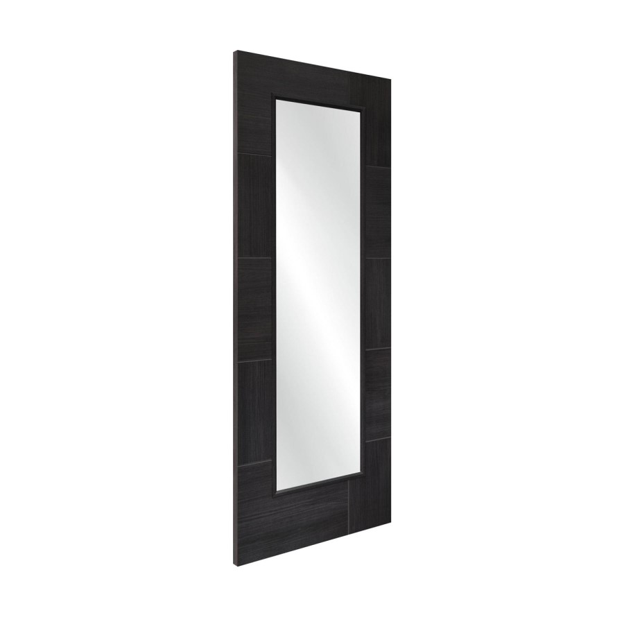 Internal Grey Laminate Fully-Glazed Door with Clear Glass - Pre-Finished - 1981 x 686 x 35mm - Ravenna - XL Joinery