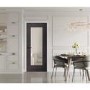 Internal Grey Laminate Fully-Glazed Door with Clear Glass - Pre-Finished - 1981 x 686 x 35mm - Ravenna - XL Joinery