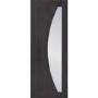 Internal Grey Laminate Glazed Door with Clear Glass - Pre-Finished - 1981 x 610 x 35mm - Salerno - XL Joinery