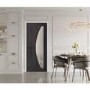 Internal Grey Laminate Glazed Door with Clear Glass - Pre-Finished - 1981 x 610 x 35mm - Salerno - XL Joinery
