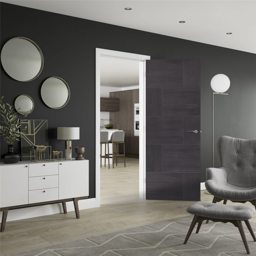 Internal Grey Laminate FD30 Fire Door - Pre-Finished - 1981 x 838 x 44mm - Ravenna - XL Joinery
