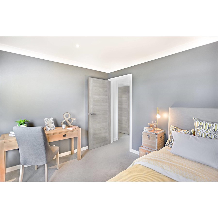 Internal Grey Woodgrain Laminate Door - Pre-Finished - 2040 x 826 x 40mm - Forli - XL Joinery