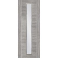 Internal Grey Laminate Glazed Door with Clear Glass - Pre-Finished - 2040 x 926 x 40mm - Forli - XL Joinery