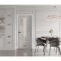 Internal Grey Laminate Glazed Door with Clear Glass - Pre-Finished - 2040 x 926 x 40mm - Forli - XL Joinery