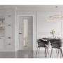 Internal Grey Laminate Glazed Door with Clear Glass - Pre-Finished - 1981 x 838 x 35mm - Palermo - XL Joinery