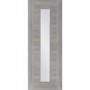 Internal Grey Laminate Glazed Door with Clear Glass - Pre-Finished - 2040 x 926 x 40mm - Palermo - XL Joinery