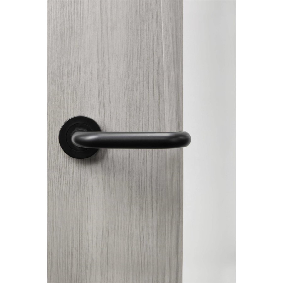 Internal Grey Laminate Fully-Glazed Door with Clear Glass - Pre-Finished - 1981 x 610 x 35mm - Ravenna - XL Joinery