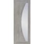 Internal Grey Laminate Glazed Door with Clear Glass - Pre-Finished - 1981 x 610 x 35mm - Salerno - XL Joinery