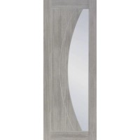 Internal Grey Laminate Glazed Door with Clear Glass - Pre-Finished - 1981 x 610 x 35mm - Salerno - XL Joinery