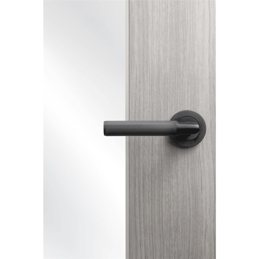 Internal Grey Laminate Glazed Door with Clear Glass - Pre-Finished - 1981 x 610 x 35mm - Salerno - XL Joinery