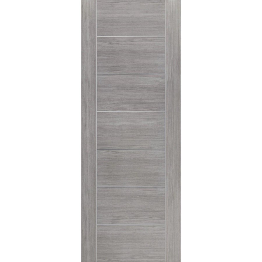 Internal Grey Woodgrain Laminate Door - Pre-Finished - 1981 x 762 x 35mm - Palermo - XL Joinery