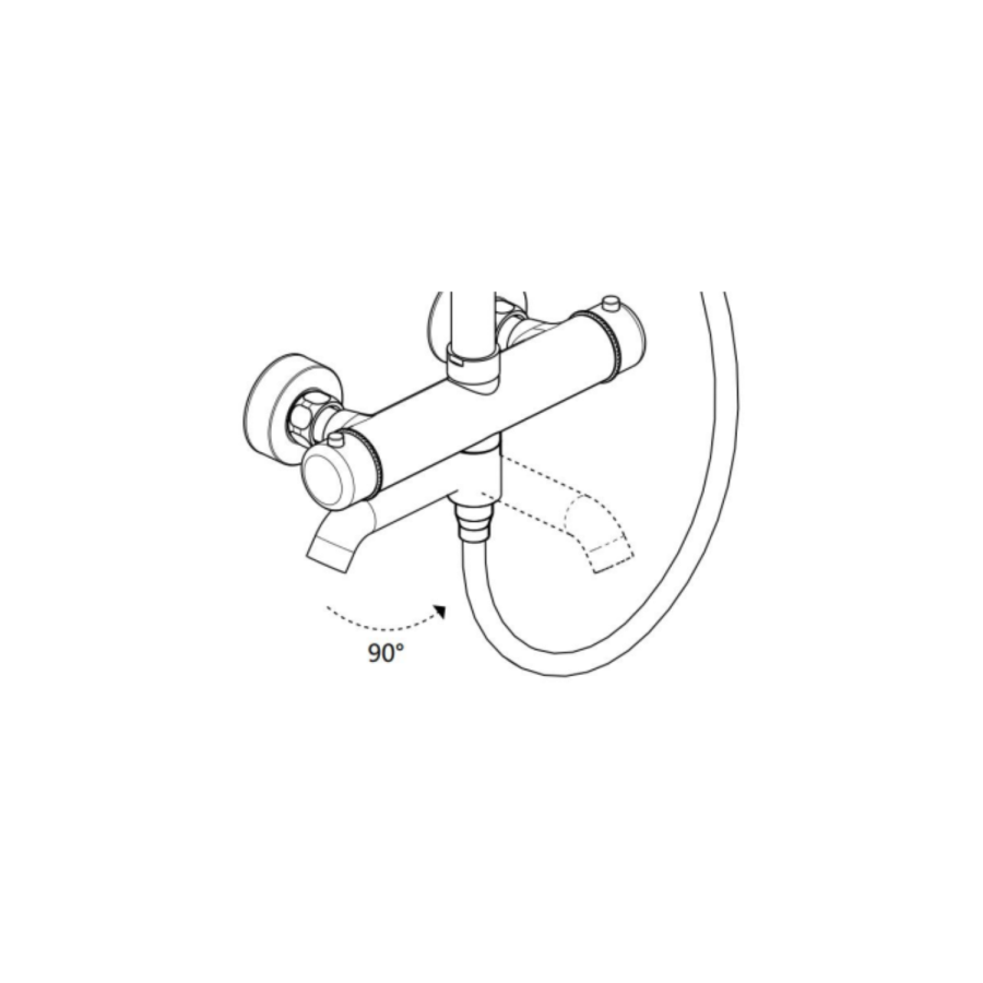 Brushed Brass Thermostatic Traditional Mixer Shower Set with Bath Filler Spout - Lyla