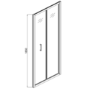 900mm Chrome Bi-Fold Door Shower Enclosure 4mm Glass - Lyra