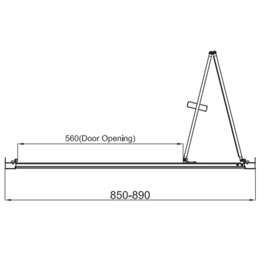 900mm Chrome Bi-Fold Door Shower Enclosure 4mm Glass - Lyra