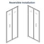 900mm Chrome Bi-Fold Door Shower Enclosure 4mm Glass - Lyra
