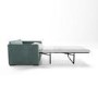 2 Seater Pull-Out Sofa Bed in Teal Green Velvet - Layton