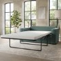 2 Seater Pull-Out Sofa Bed in Teal Green Velvet - Layton