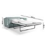 2 Seater Pull-Out Sofa Bed in Teal Green Velvet - Layton