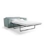 2 Seater Pull-Out Sofa Bed in Teal Green Velvet - Layton