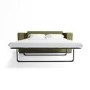 2 Seater Pull-Out Sofa Bed in Olive Green Velvet - Layton