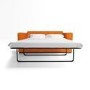 2 Seater Pull-Out Sofa Bed in Orange Velvet - Layton