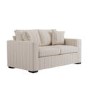 2 Seater Pull-Out Sofa Bed in Blue Stripe Chenille - Layton 