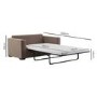 2 Seater Pull-Out Sofa Bed in Mink Velvet - Layton 