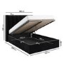 GRADE A1 - Black Velvet Small Double Ottoman Bed with Winged Headboard - Maddox