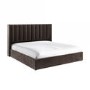 Chocolate Brown Super King Velvet Ottoman Bed - Maddox
