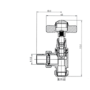 Maesta Anthracite Gray Traditional Manual Angled Radiator Valves (pair)