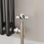 Maesta Chrome Traditional Manual Angled Radiator Valves (pair)