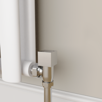 Elego Chrome Modern Manual Angled Radiator Valves (pair)