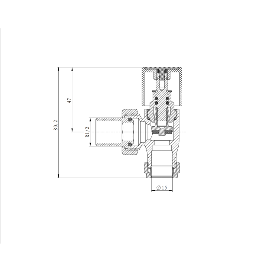 Elego Matte Black Modern Manual Angled Radiator Valves (pair)
