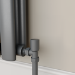 Elego Anthracite Gray Modern Manual Angled Radiator Valves (pair)