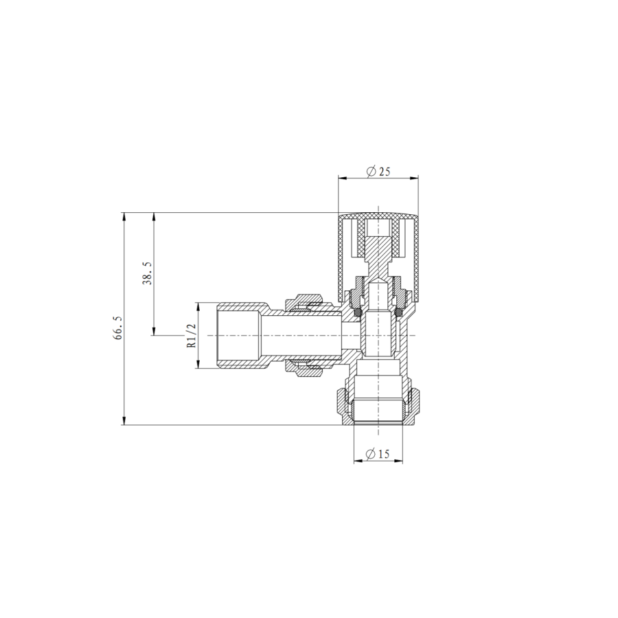Elego Anthracite Gray Modern Manual Angled Radiator Valves (pair)