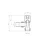 Elego Brushed Brass Modern Manual Angled Radiator Valves (pair)