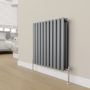Elego Chrome Modern Manual Angled Radiator Valves (pair)