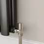 Elego Chrome Modern Manual Angled Radiator Valves (pair)