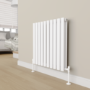 Elego White Modern Manual Angled Radiator Valves Pair