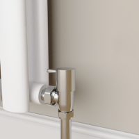 Elego Chrome Modern Manual Angled Radiator Valves (pair)