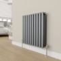 Elego Chrome Modern Manual Angled Radiator Valves (pair)