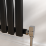 Elego Chrome Modern Manual Angled Radiator Valves (pair)
